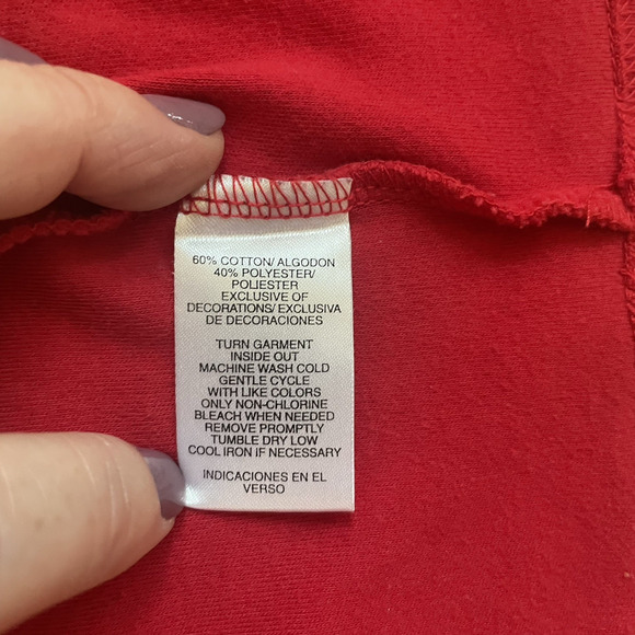 Mercer Street Studio Shirt Women Extra Large Red Christmas Cats Applique Holiday - Picture 12 of 13